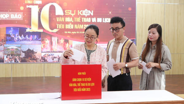 Tổ chức bình chọn 10 sự kiện Văn hóa, Thể thao và Du lịch tiêu biểu năm 2025